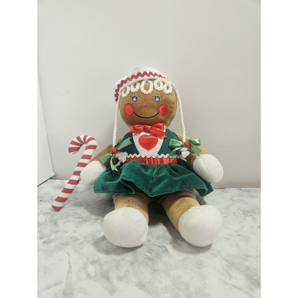 Vintage Target Gingerbread Girl Plush 13" Christmas Doll 1990 Commonwealth Toy
